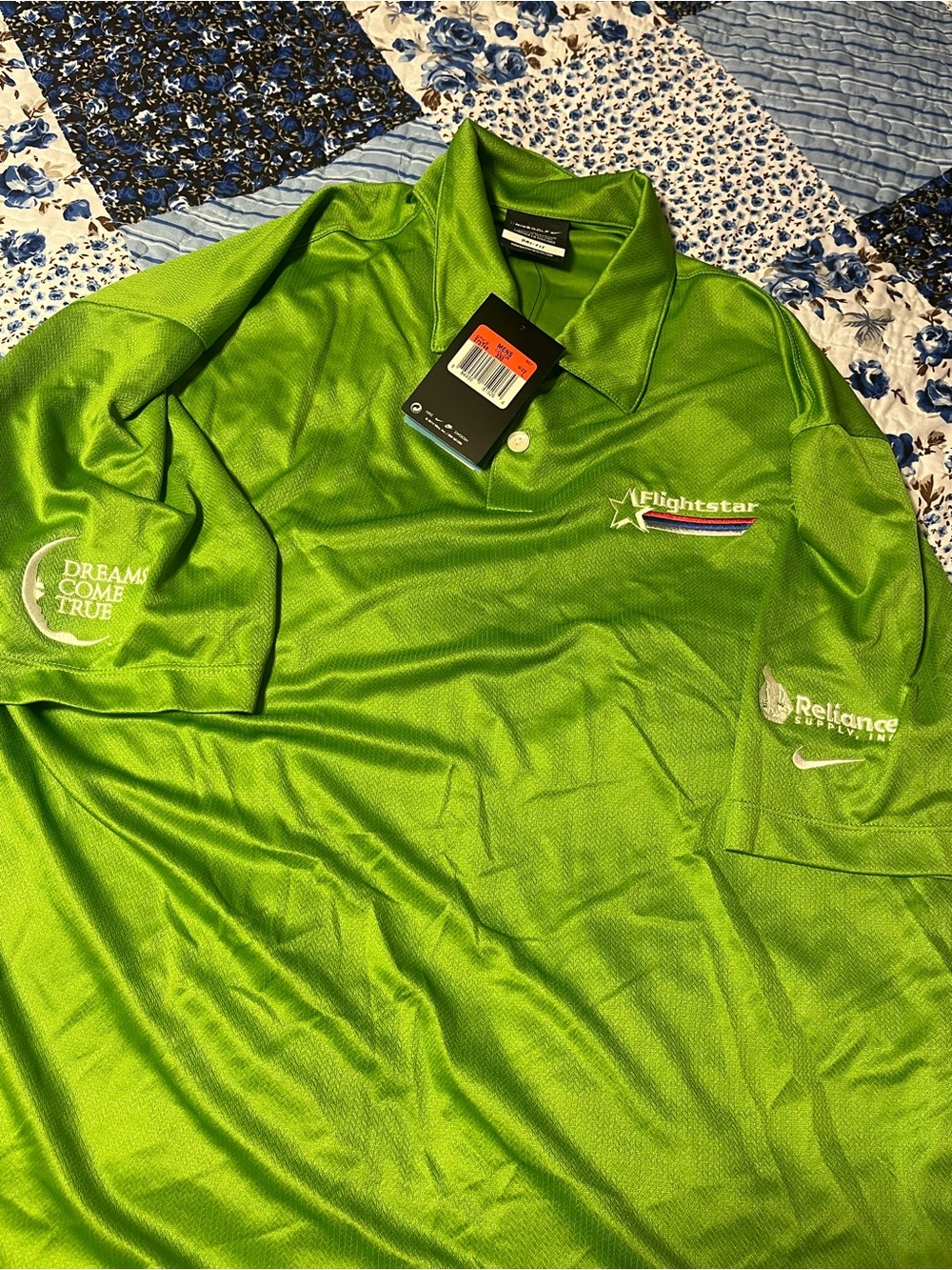 Nike Dri Fit Large Green Men's Polo Shirt NWT